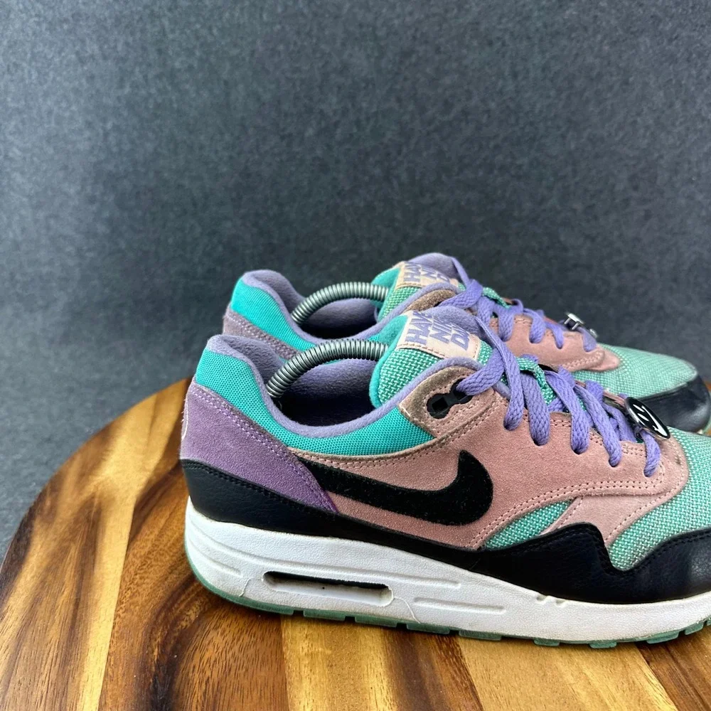 Nike Air Max 1 GS Have A Nike Day Teal Purple Pink Black Leather 6.5Y AT8131-001